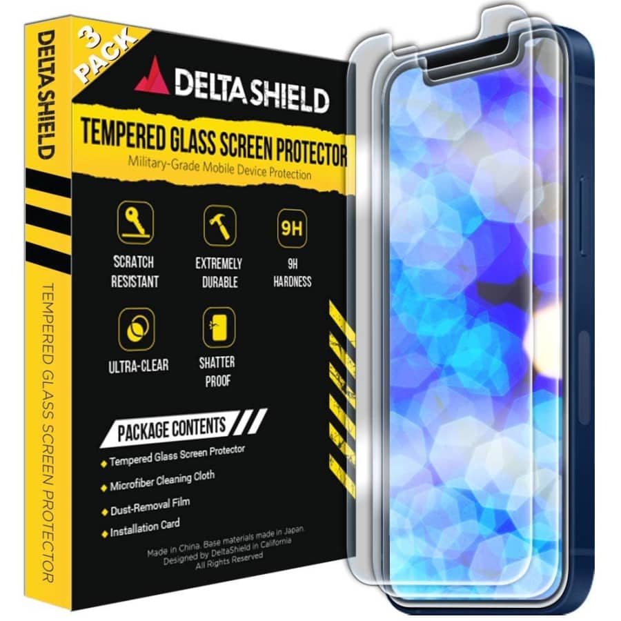 DeltaShield Glass Screen Protector 3-Pack for $5