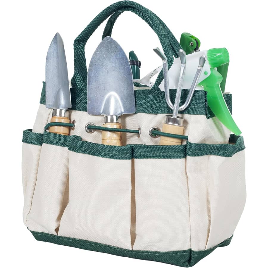 Pure Garden 7-Piece Mini Gardening Tool Set and Carrying Bag for $15