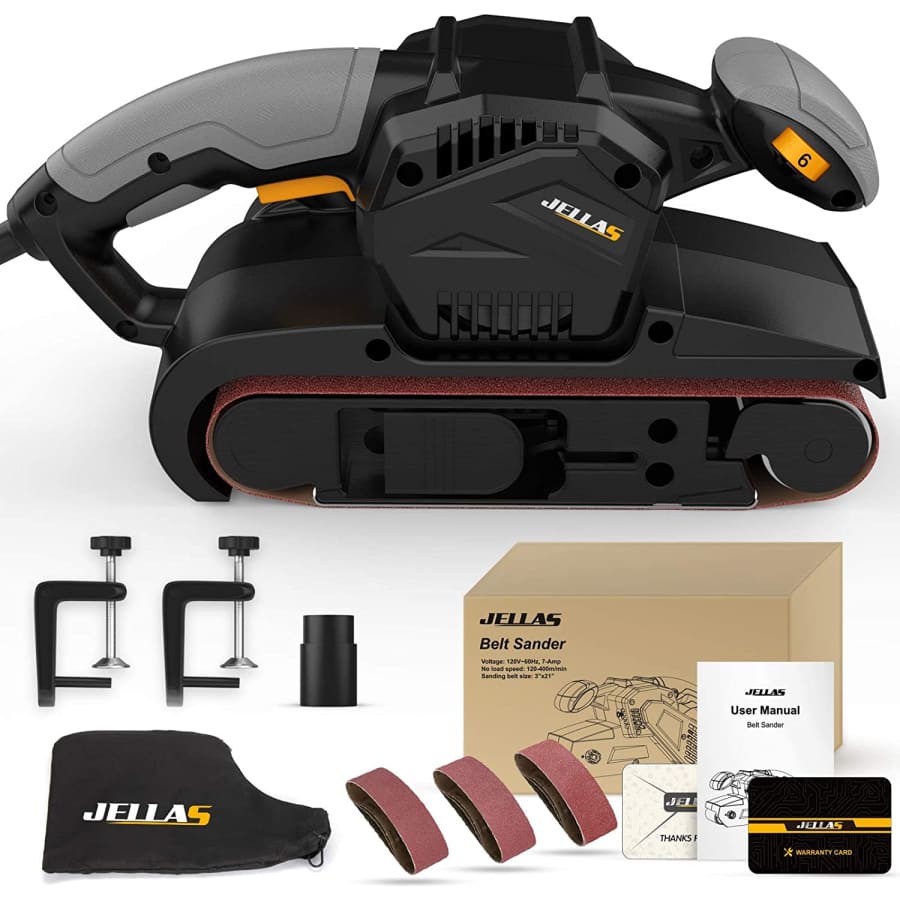 Jellas 3" x 21" Belt Sander w/ Dust Bag for $63
