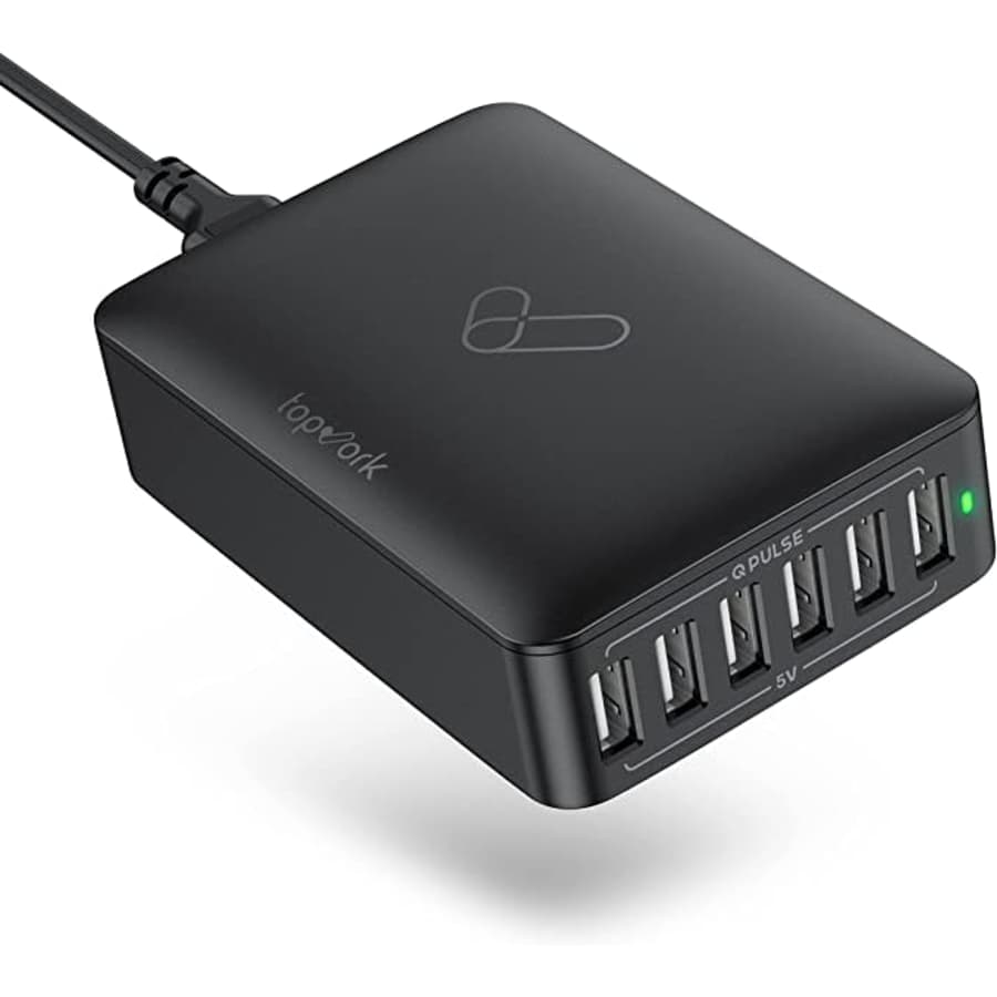 Topvork 60W 6-Port USB Wall Charger for $20