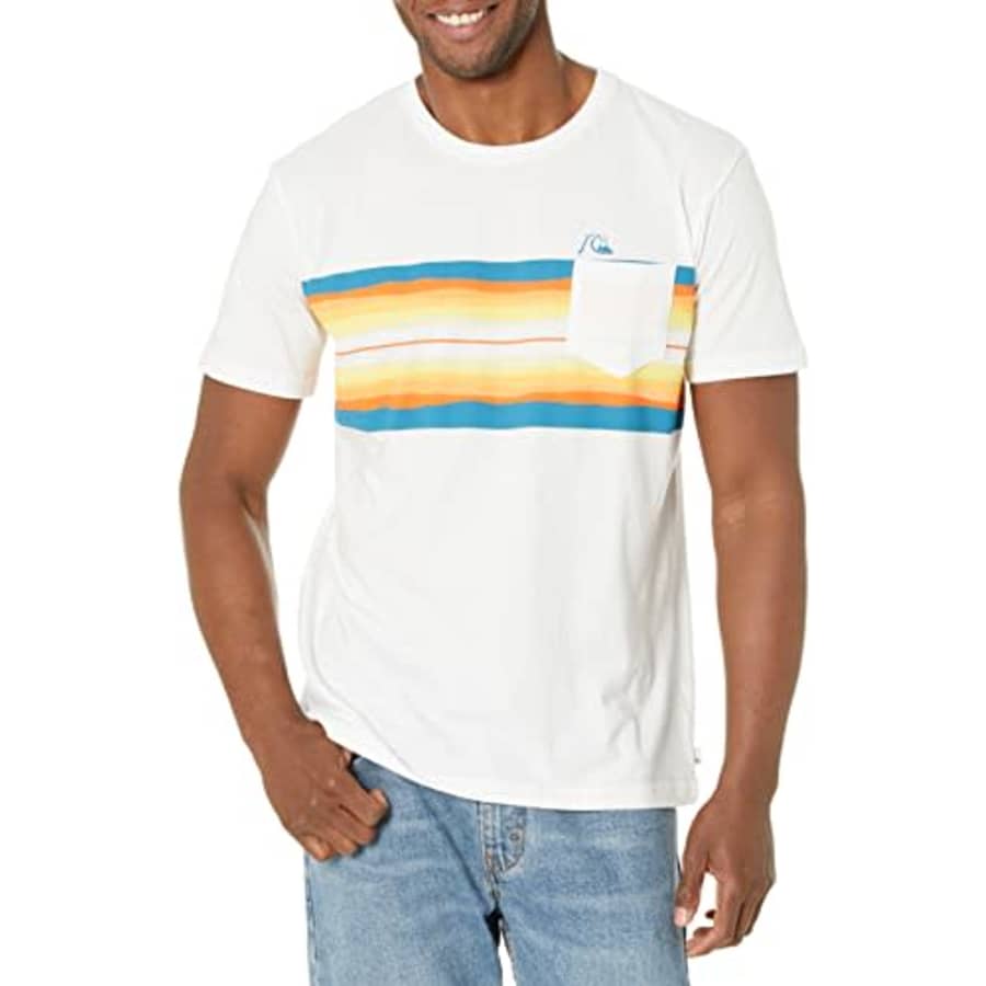 Quiksilver Men's Resin Tint Pocket Tee Shirt, White, XL for $17 Quiksilver Men's Resin Tint Pocket Tee Shirt, White, XL for $17