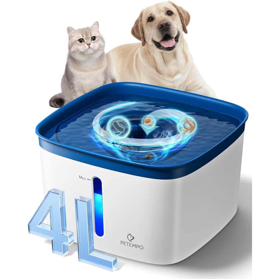 Petempo Cat & Dog Vortex Water Fountain for $21