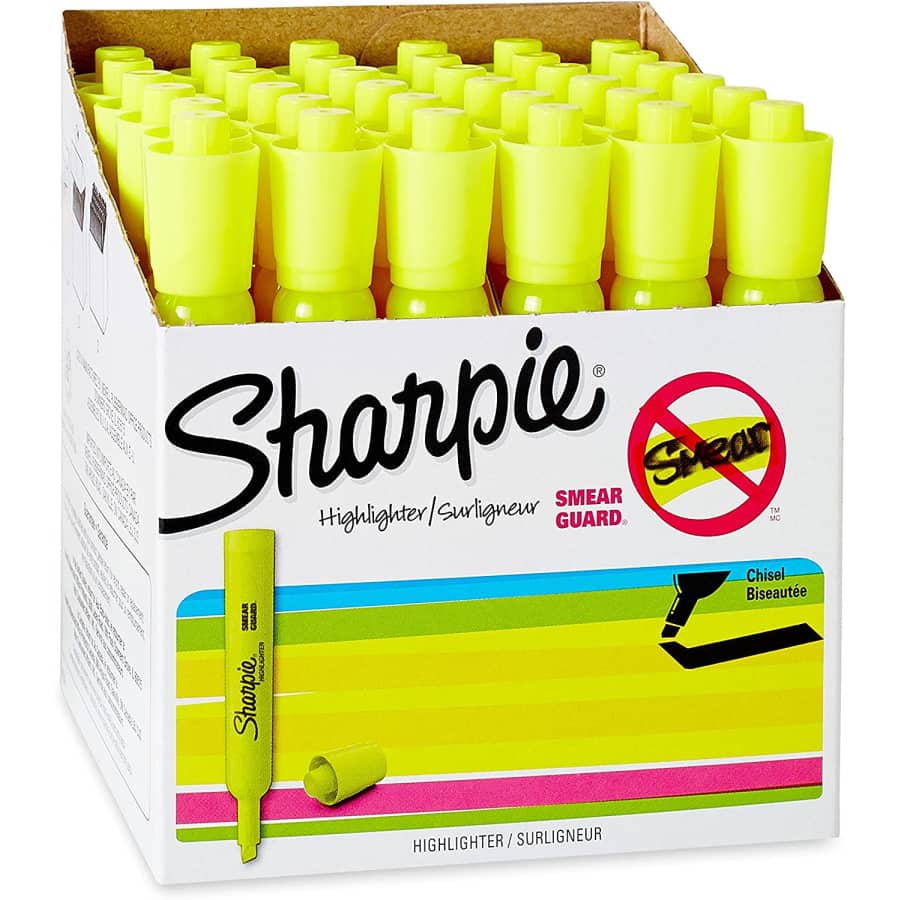 Sharpie Tank Style Highlighters 36-Pack for $8 Sharpie Tank Style Highlighters 36-Pack for $8