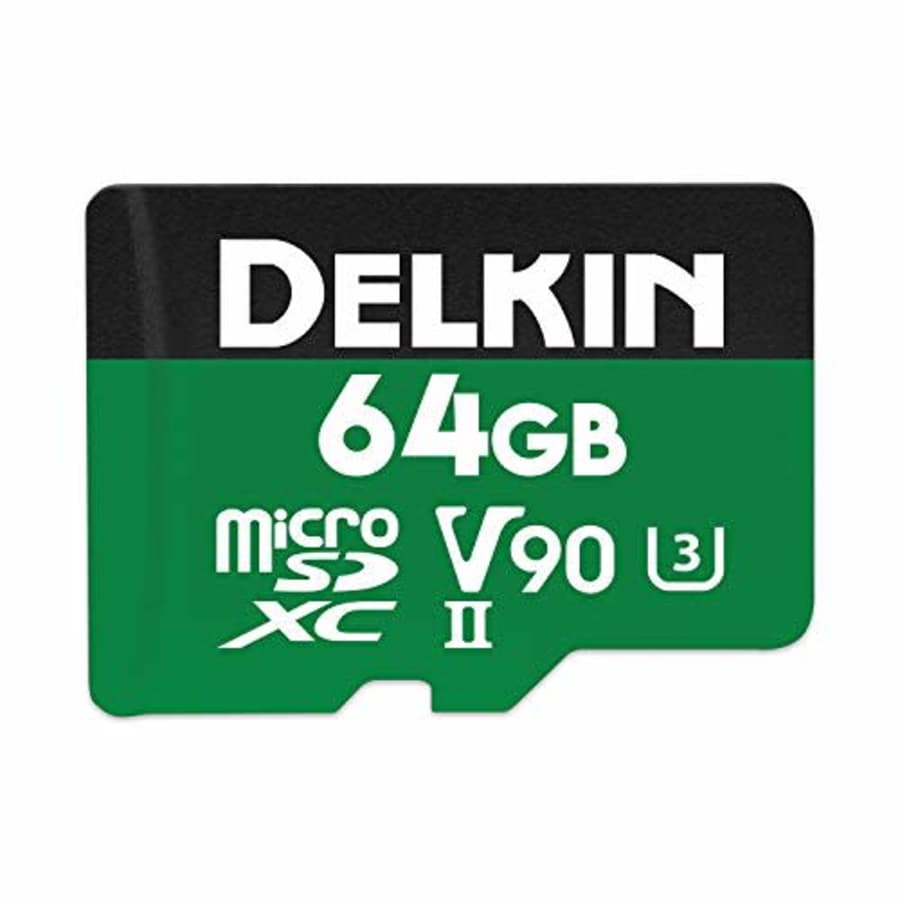 Delkin Devices 64GB Power microSDXC UHS-II (V90) Memory Card (DDMSDG200064) for $63 Delkin Devices 64GB Power microSDXC UHS-II (V90) Memory Card (DDMSDG200064) for $63