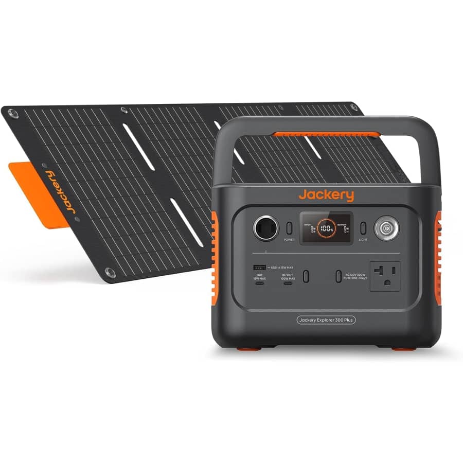 Jackery 300 Plus Portable Power Station w/ Solar Panel: $279 Jackery 300 Plus Portable Power Station w/ Solar Panel: $279