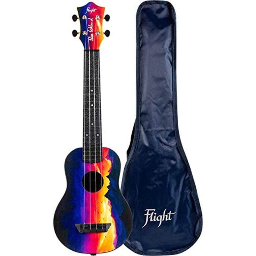 Flight x Elise Ecklund 4-String Sunset Concert-Scale Soprano Ukulele for $79 Flight x Elise Ecklund 4-String Sunset Concert-Scale Soprano Ukulele for $79