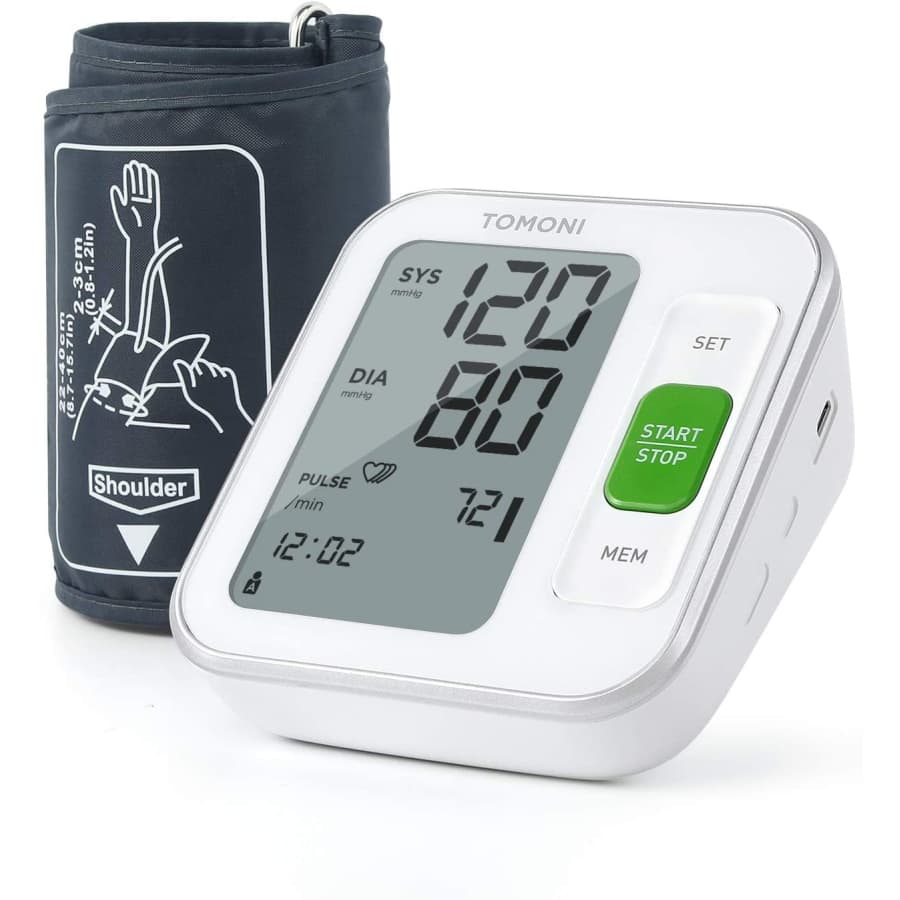 Tomoni Blood Pressure Cuff w/ Irregular Heartbeat Detection for $21