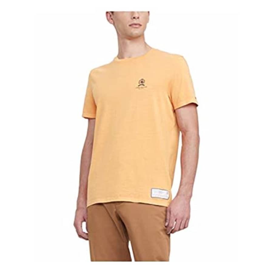 Tommy Hilfiger Men's 35th Anniversary Short Sleeve T Shirt, Cadmium Yellow, Small for $15 Tommy Hilfiger Men's 35th Anniversary Short Sleeve T Shirt, Cadmium Yellow, Small for $15