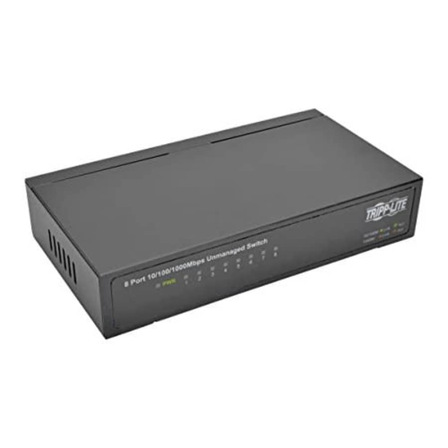Tripp Lite 8-Port Gigabit Ethernet Switch, Desktop, Metal, Unmanaged Network Switch 10/100/1000 for $52