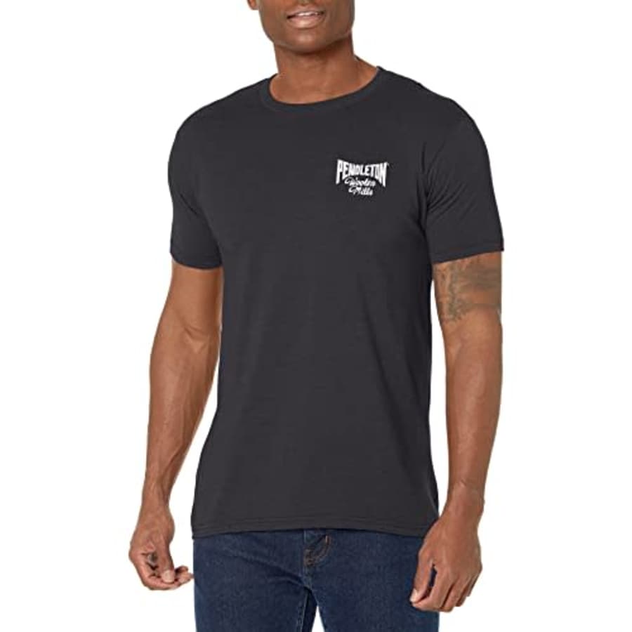 Pendleton Men's Classic Fit Graphic T-Shirt, Graphite Black/White, X-Large for $26