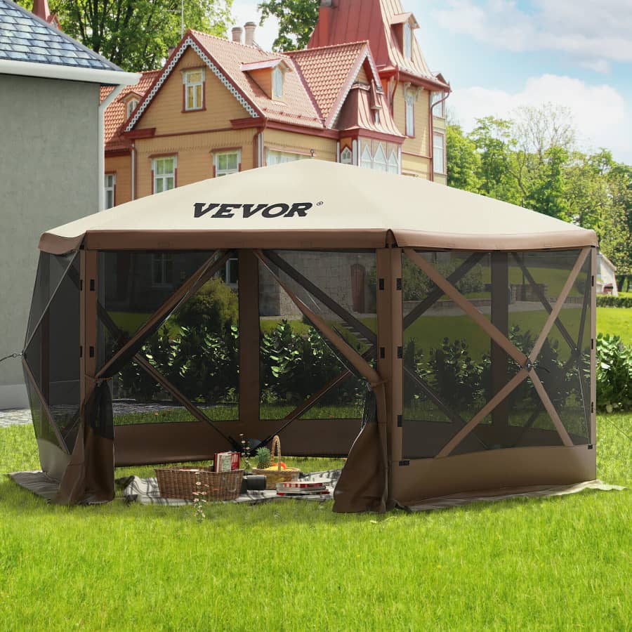 Vevor 12-Ft. Pop-Up Camping Gazebo for $155 Vevor 12-Ft. Pop-Up Camping Gazebo for $155