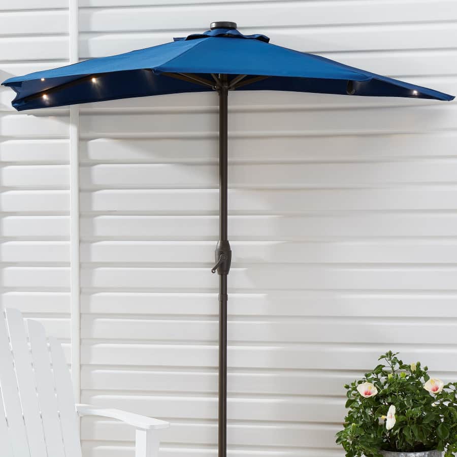 BH&G 7-Foot Half-Round Patio Umbrella w/ Solar Lights for $40 BH&G 7-Foot Half-Round Patio Umbrella w/ Solar Lights for $40