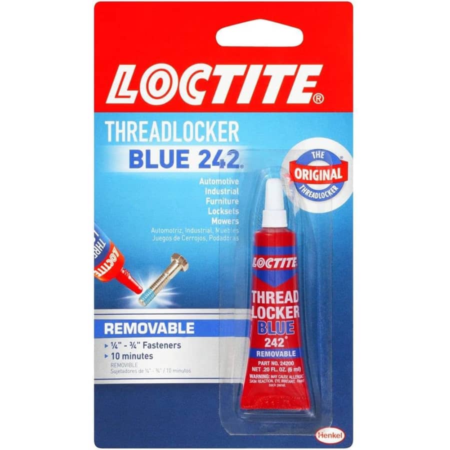 Loctite Threadlocker Blue 242 0.2-oz. Bottle for $8 Loctite Threadlocker Blue 242 0.2-oz. Bottle for $8