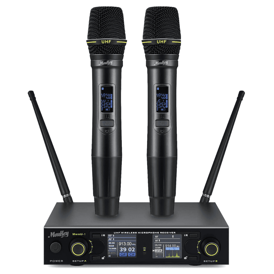 Moukey Wireless Microphone System for $68 Moukey Wireless Microphone System for $68