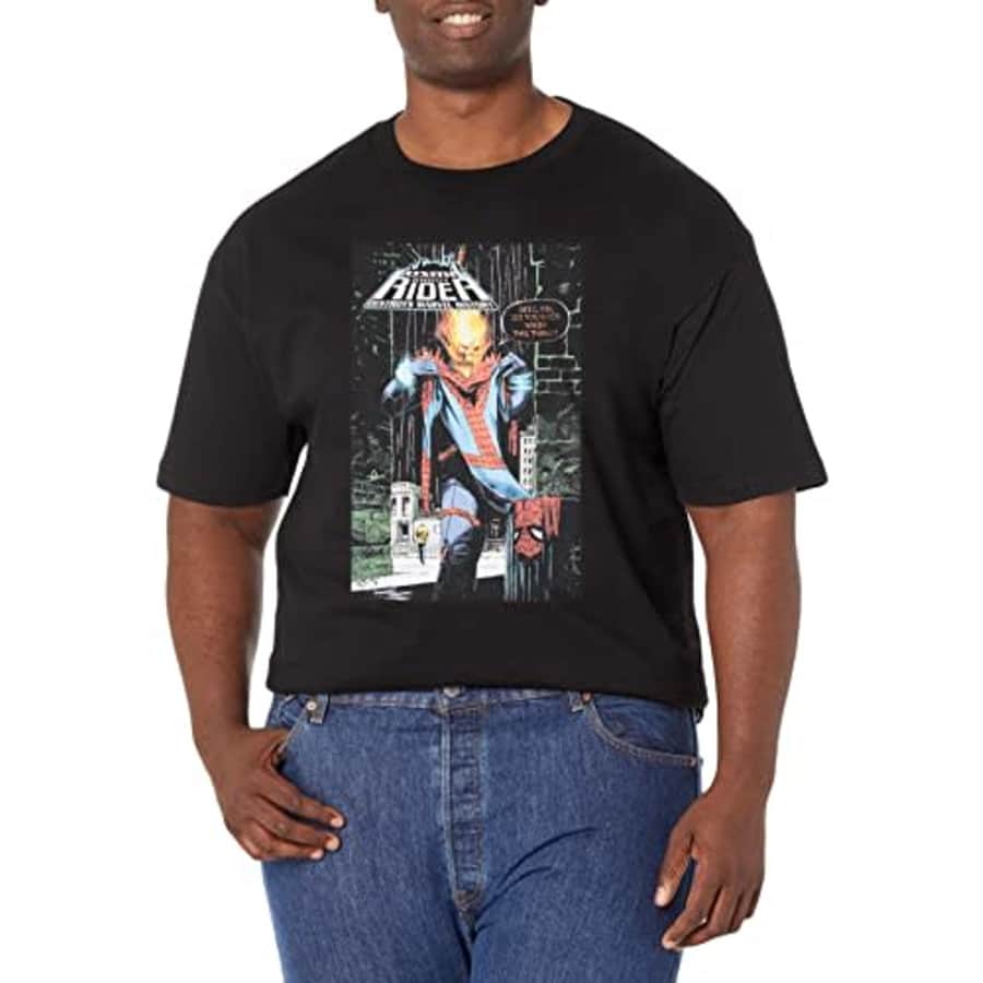 Marvel Men's Universe Ghost Rider T-Shirt, Black, Large for $18