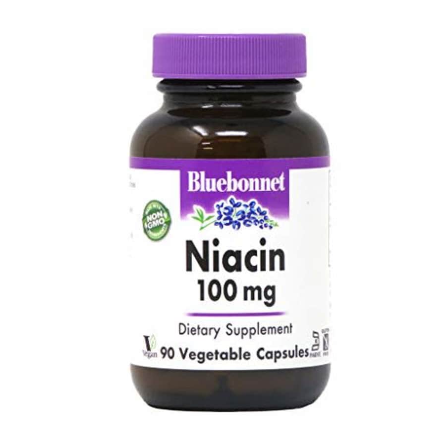 BlueBonnet Niacin 100 mg Vegetable Capsules, 90 Count ('743715004597) for $12 BlueBonnet Niacin 100 mg Vegetable Capsules, 90 Count ('743715004597) for $12