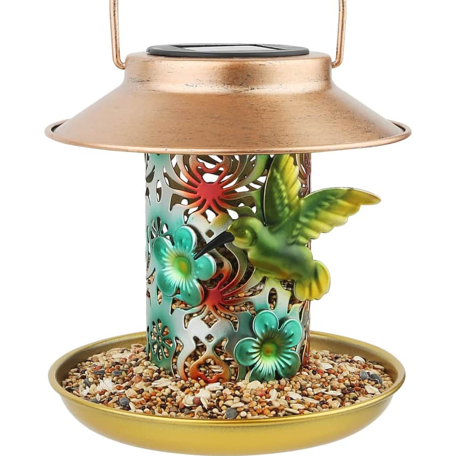 Solar Bird Feeder for $14