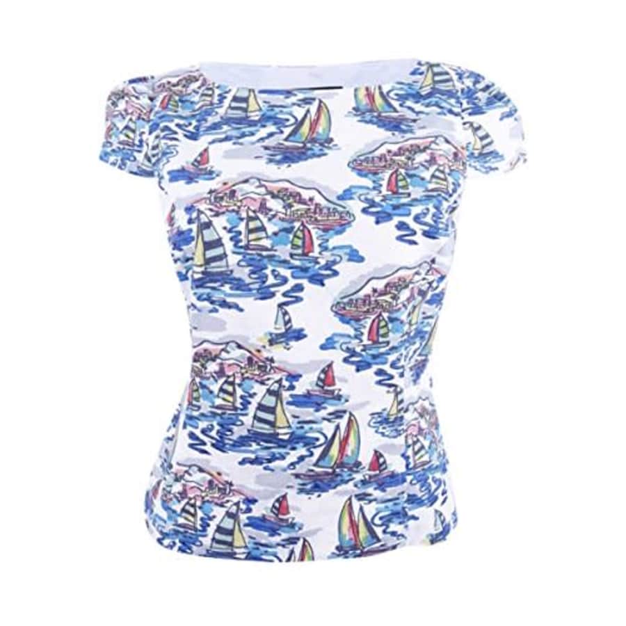 NINE WEST Women's Short Sleeve Printed Top, Havana Multi, 2 for $36