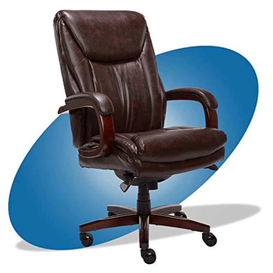 La-Z-Boy Edmonton Big and Tall Executive Office Chair with Comfort Core Cushions, Solid Wood Arms for $360 La-Z-Boy Edmonton Big and Tall Executive Office Chair with Comfort Core Cushions, Solid Wood Arms for $360