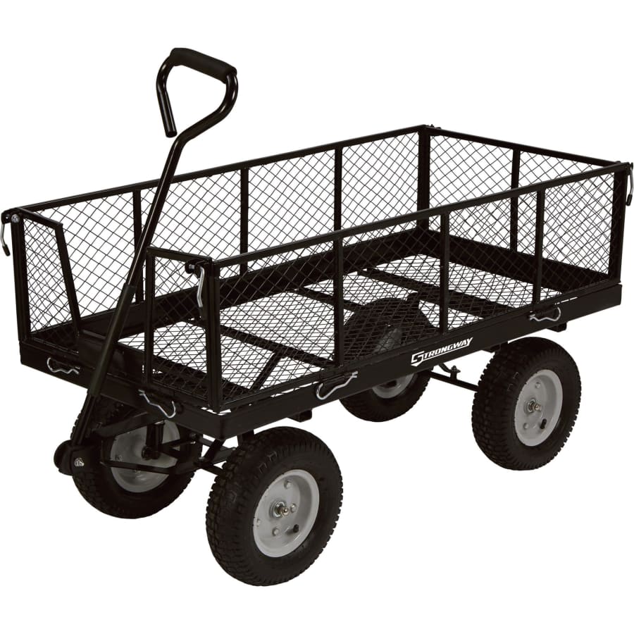 Strongway Steel Jumbo Garden Wagon for $90 Strongway Steel Jumbo Garden Wagon for $90