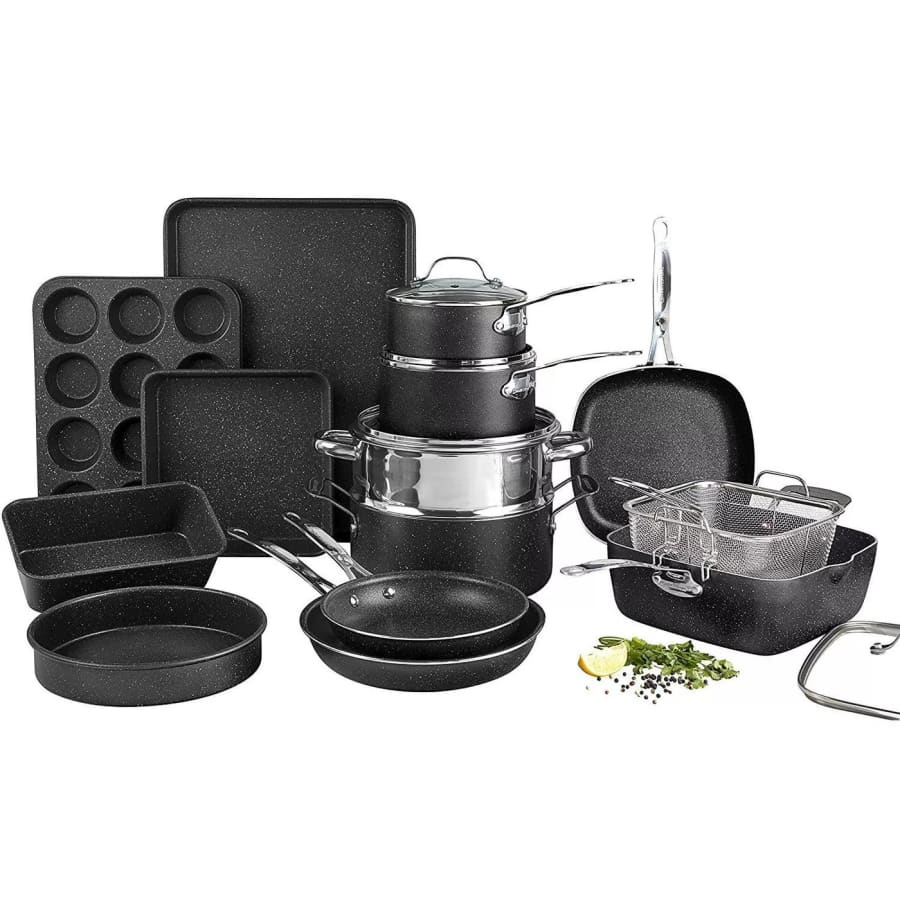 GraniteStone 20-Piece Nonstick Cookware & Bakeware Set for $150 GraniteStone 20-Piece Nonstick Cookware & Bakeware Set for $150