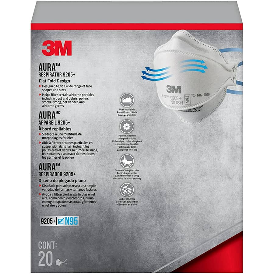 3M Aura N95 Particulate Respirator 20-Pack for $38