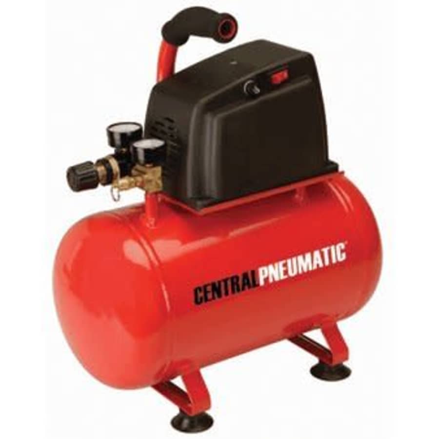 Central Pneumatic 3 gal. 1/3 HP 100 PSI Oil-Free Hotdog Air Compressor for $200