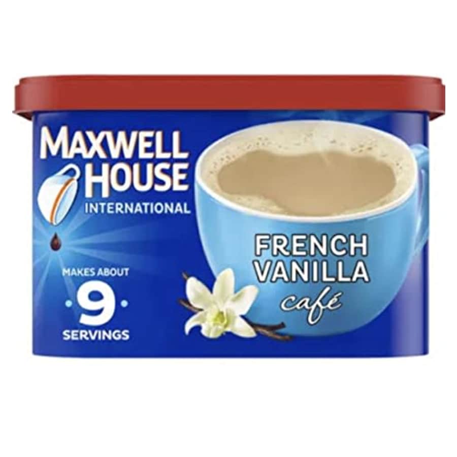 Maxwell House International French Vanilla Beverage Mix, 8.4 oz Tub, Pack of 4 for $23