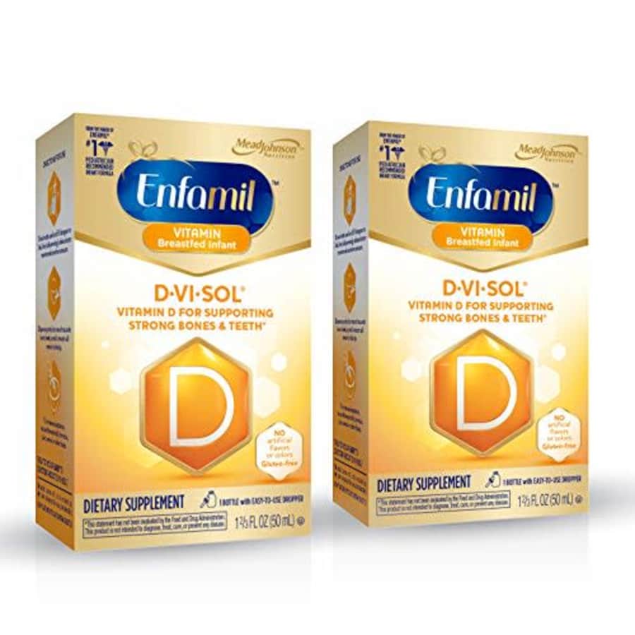 Enfamil D-Vi-Sol Vitamin D Supplement Drops 50 mL (Packs of 2) for $27