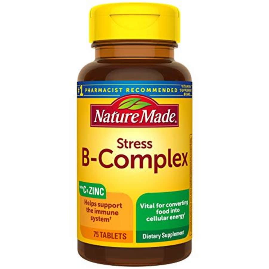 Nature Made Stress B-Complex with Vitamin C and Zinc Tablets, 75 Count (Packaging May Vary) for $16 Nature Made Stress B-Complex with Vitamin C and Zinc Tablets, 75 Count (Packaging May Vary) for $16