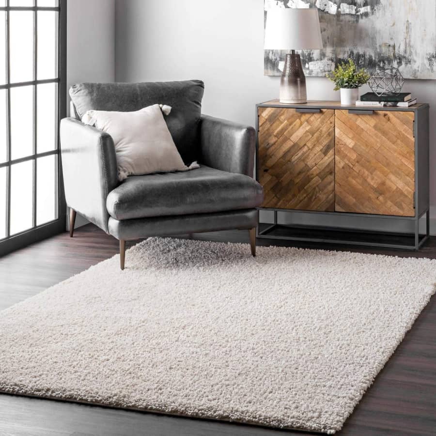 nuLOOM Clare 5-Foot 3" x 7-Foot 6" Solid Shag Area Rug for $60