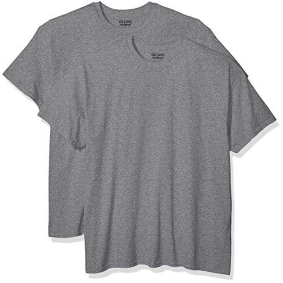 Gildan Men's DryBlend T-Shirt, Style G8000, 2-Pack, Graphite Heather, Medium for $12