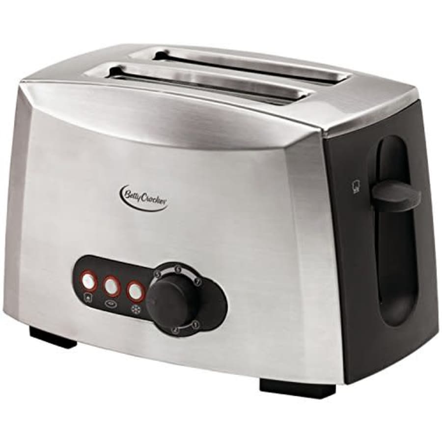 Betty Crocker BC-1618C 2-slice Toaster, Brushed Stainless Steel for $35