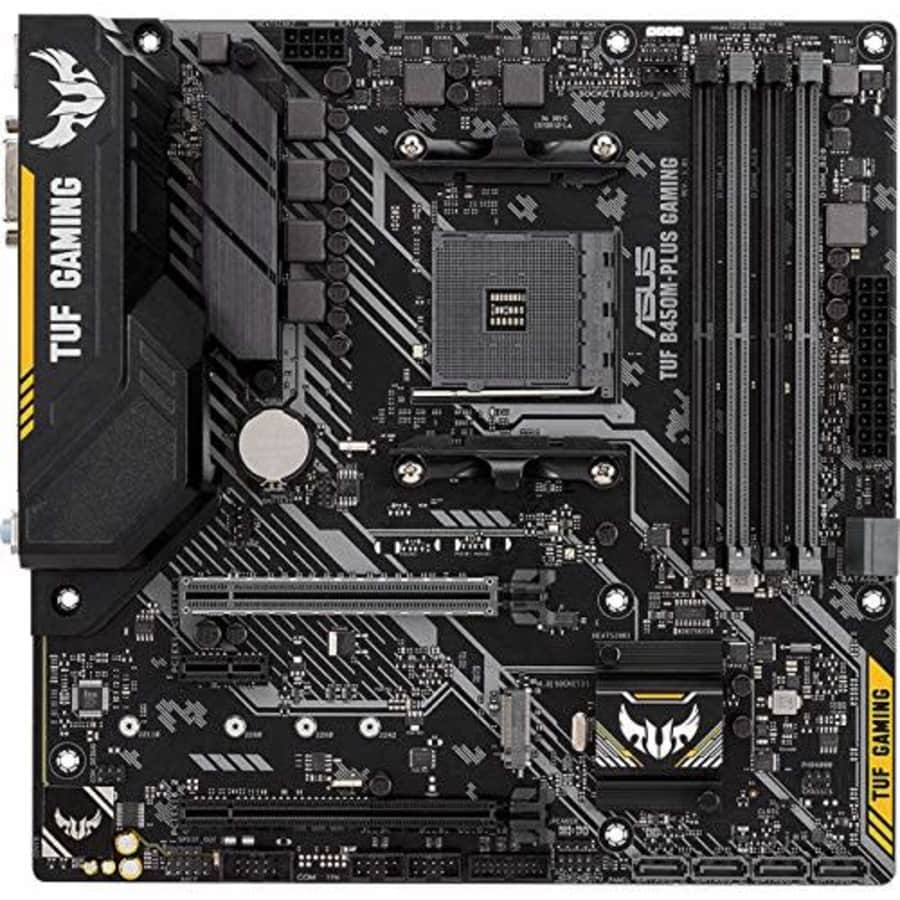 ASUS TUF B450M-Plus Gaming AMD Ryzen 2 AM4 DDR4 HDMI DVI-D M.2 mATX Motherboard for $171