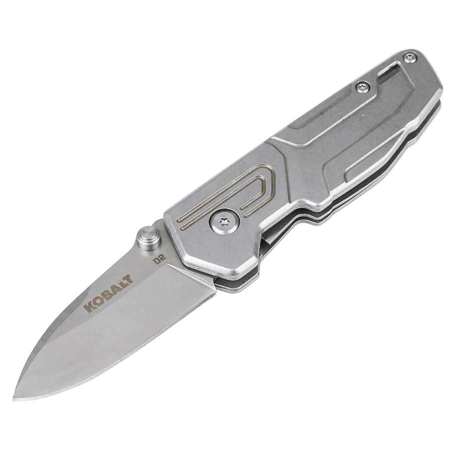 Kobalt 2.5" Stainless Steel Drop Point Pocket Knife: $15
