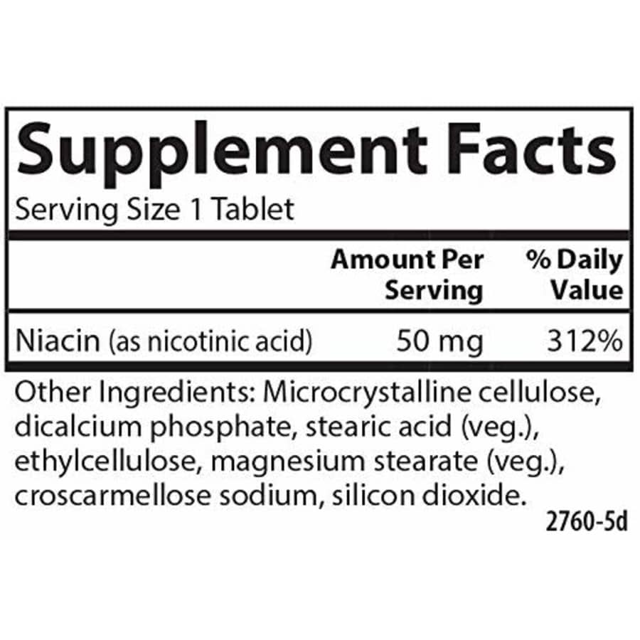 Carlson Labs Carlson - Niacin, 50 mg, Supports Cholesterol Metabolism, Energy Production, Heart Health, Nerve for $8
