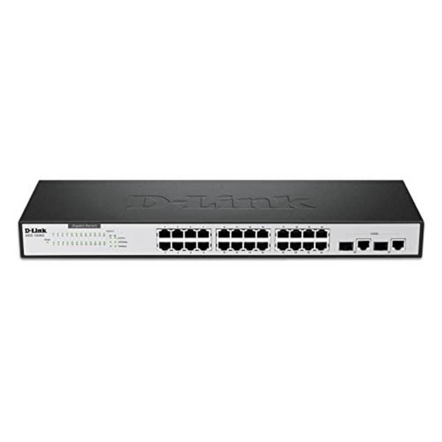 D-Link Ethernet Switch, 24 26 Port Unmanaged 10/100 Desktop Fanless Rack Mount Network Internet for $146