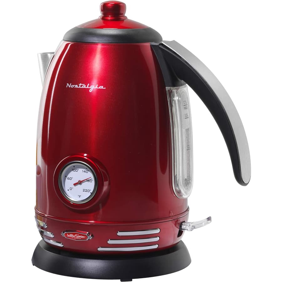 Nostalgia Retro 1.7L Stainless Steel Electric Kettle for $30