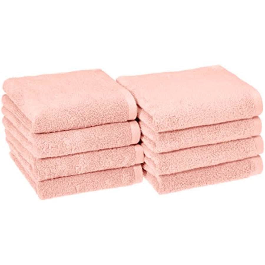 Amazon Basics Quick-Dry, Luxurious, Soft, 100% Cotton Towels, Petal Pink - Set of 8 Hand Towels for $24 Amazon Basics Quick-Dry, Luxurious, Soft, 100% Cotton Towels, Petal Pink - Set of 8 Hand Towels for $24