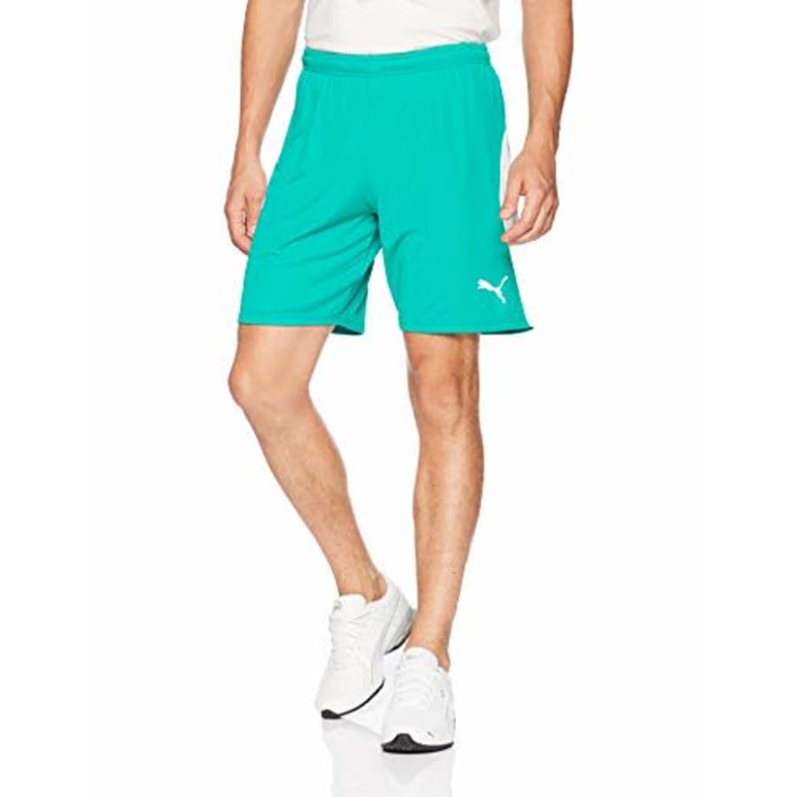 PUMA Men's Liga Shorts, Pepper Green White, M for $12 PUMA Men's Liga Shorts, Pepper Green White, M for $12