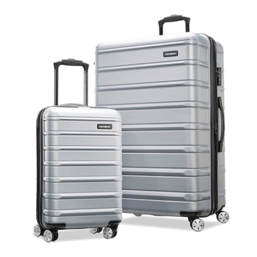 Samsonite Omni 2 Hardside Expandable Luggage with Spinner Wheels, Arctic Silver, 2-Piece Set for $460