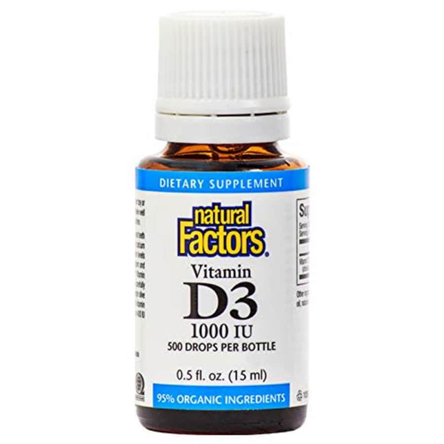 Natural Factors, Vitamin D3 Drops 1000 IU, Supports Strong Bones, Teeth and Immune Function with for $7