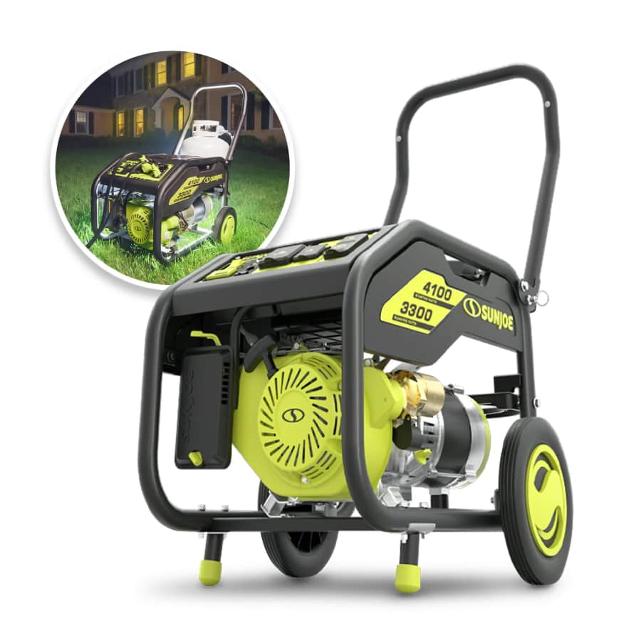 Sun Joe 4,100W Portable Electric Start Propane Generator for $298 Sun Joe 4,100W Portable Electric Start Propane Generator for $298