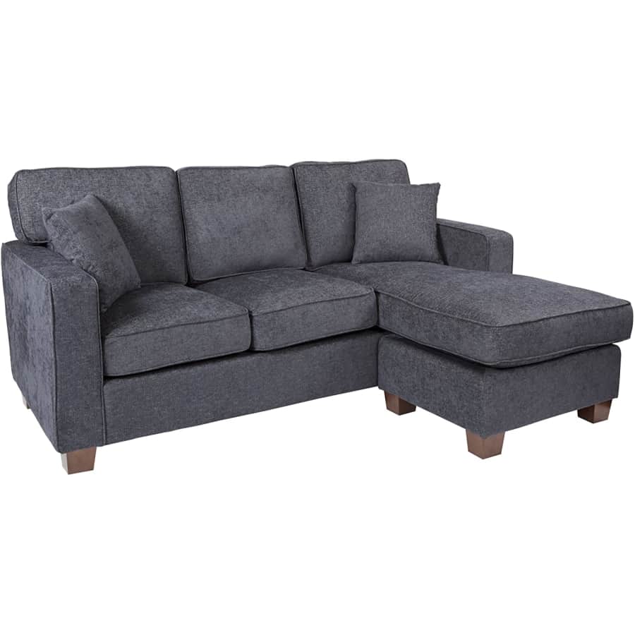 OSP Home Furnishings Russell Reversible Sectional Sofa w/ 2 Pillows for $577