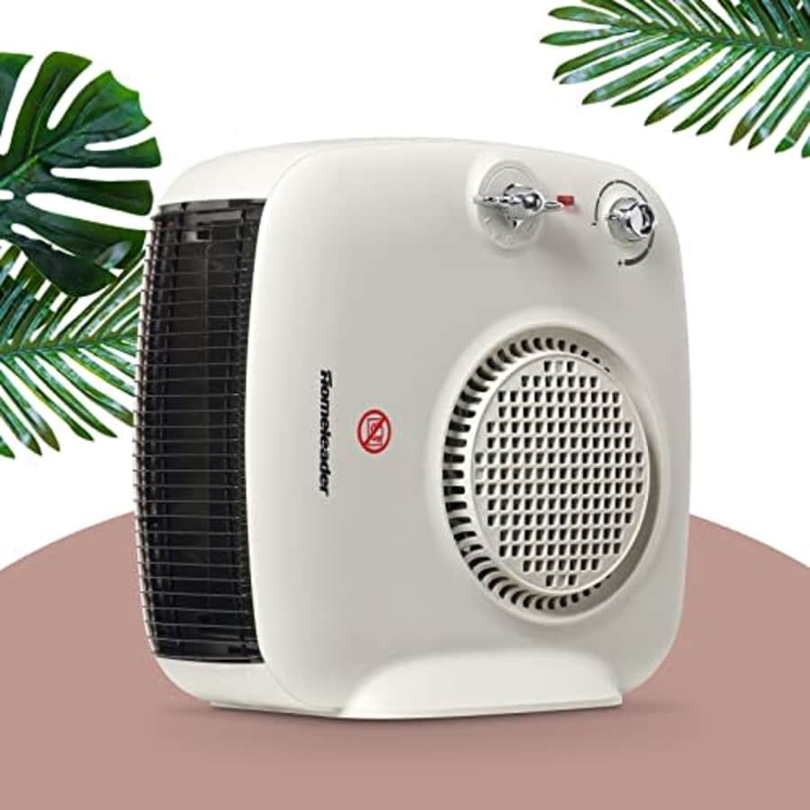Portable Fan Heater, Homeleader 750W/1500W Electric Space Heater with Adjustable Thermostat, Room for $21 Portable Fan Heater, Homeleader 750W/1500W Electric Space Heater with Adjustable Thermostat, Room for $21