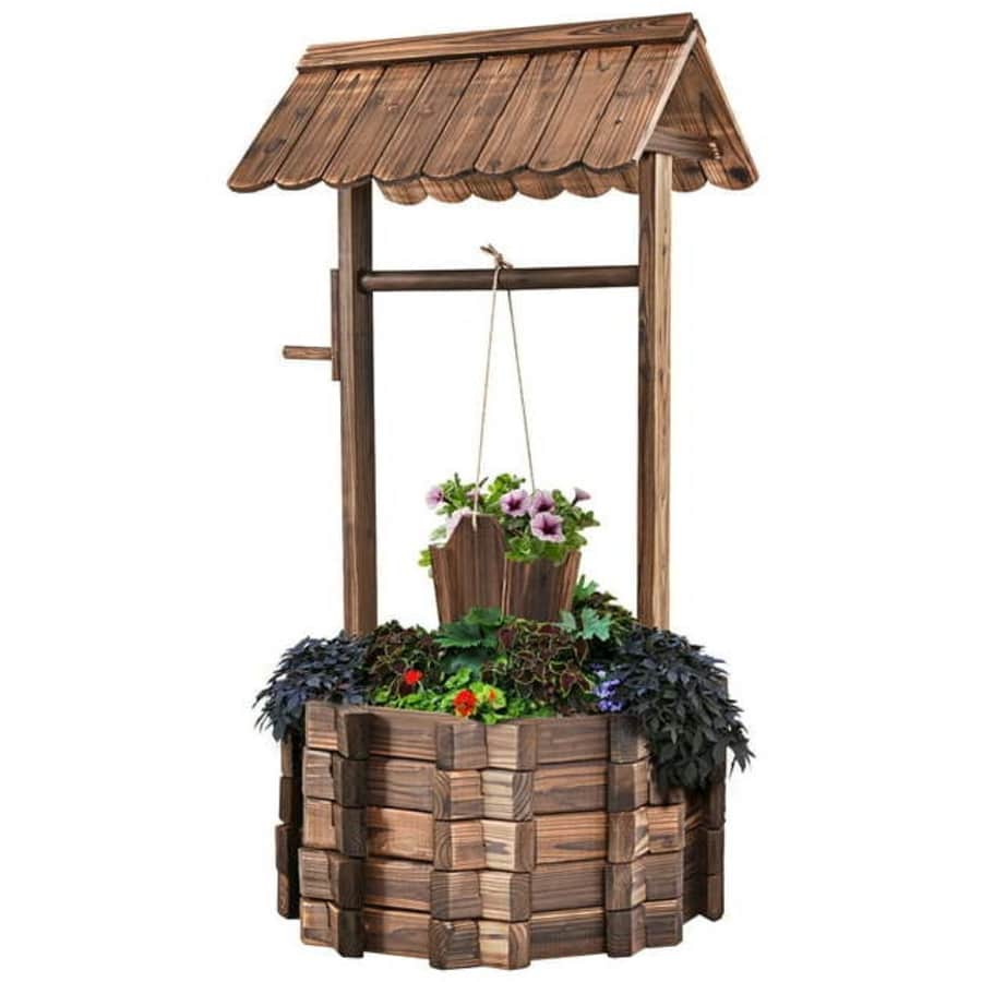Costway Wooden Wishing Well for $80 Costway Wooden Wishing Well for $80
