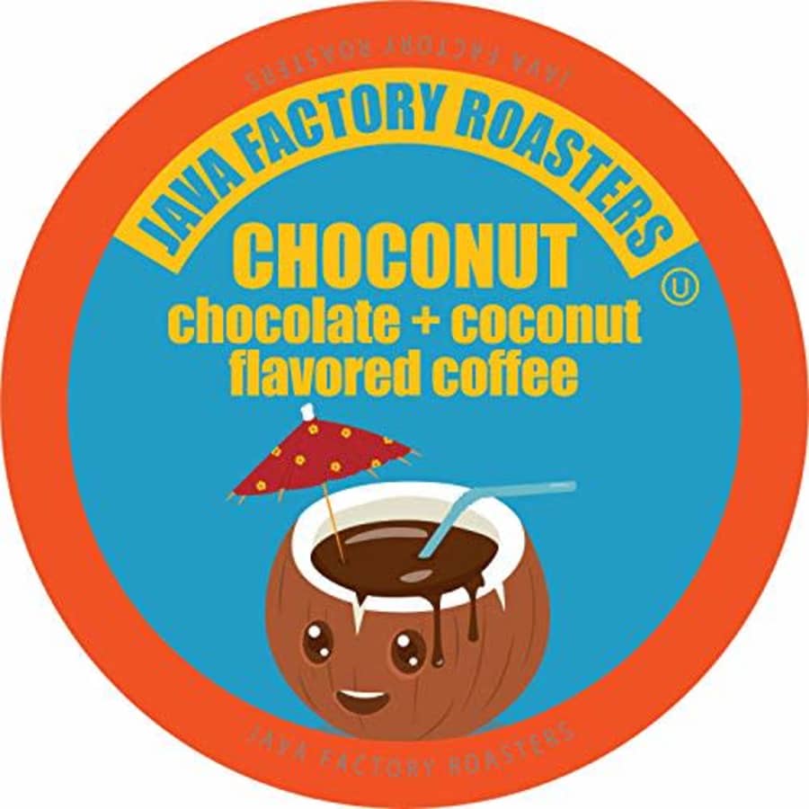 Java Factory Coffee Pods Chocolate and Coconut Coffee for Keurig K Cup Brewers, Choconut, 80 Count for $35 Java Factory Coffee Pods Chocolate and Coconut Coffee for Keurig K Cup Brewers, Choconut, 80 Count for $35