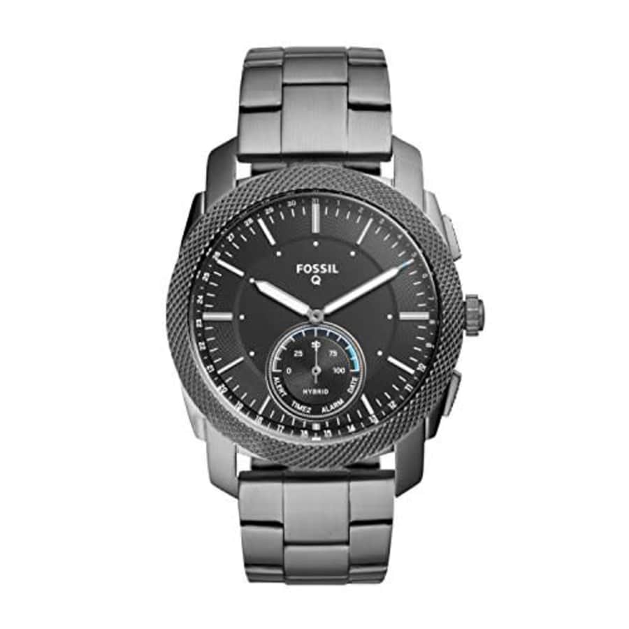 Fossil Men's Machine Stainless Steel Hybrid Smartwatch, Color: Smoke (Model: FTW1166) for $174 Fossil Men's Machine Stainless Steel Hybrid Smartwatch, Color: Smoke (Model: FTW1166) for $174
