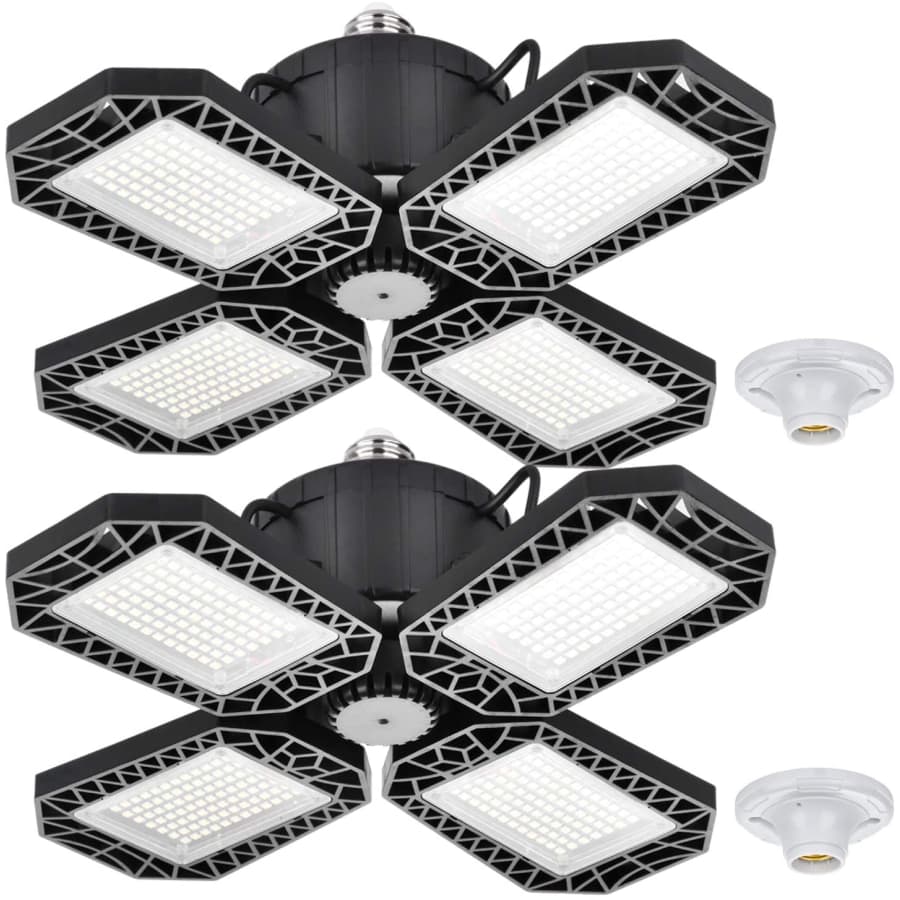 MonsterStar Deformable 120W LED Garage Light 2-Pack for $19