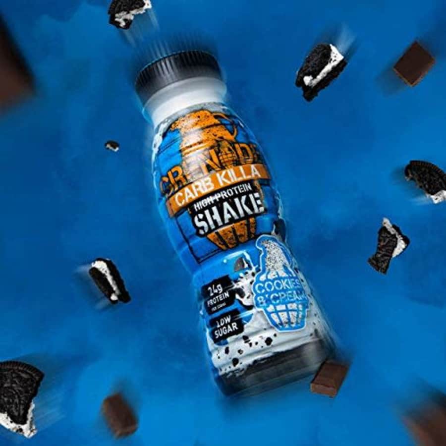 Grenade Carb Killa Protein Shake Cookies & Cream, 330ml, Pack of 8 for $77